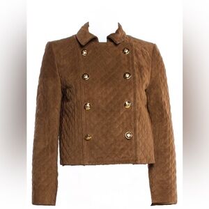Nili Lotan - Suede Quilted - Double-Breasted Jacket - Excellent Condition